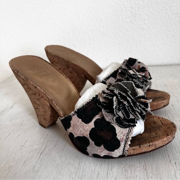 Stuart Weitzman animal print heeled slides size 8 - Picture 2 of 13